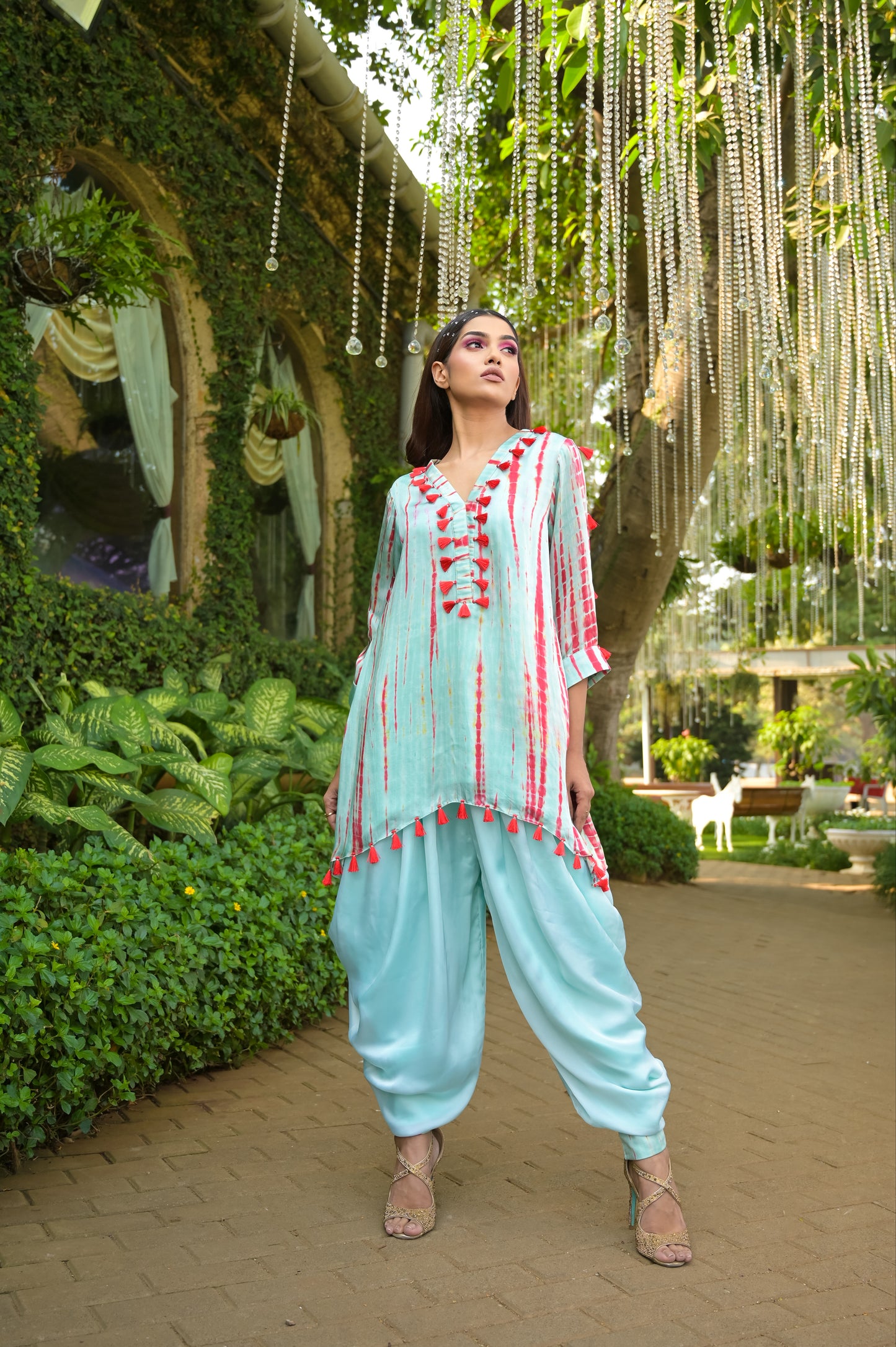 Iris Kurta & Cowl Pant Set